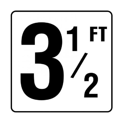 Inlays V620035 6 In. 3 1/2FT Depth Marker Vinyl Stick-On 1