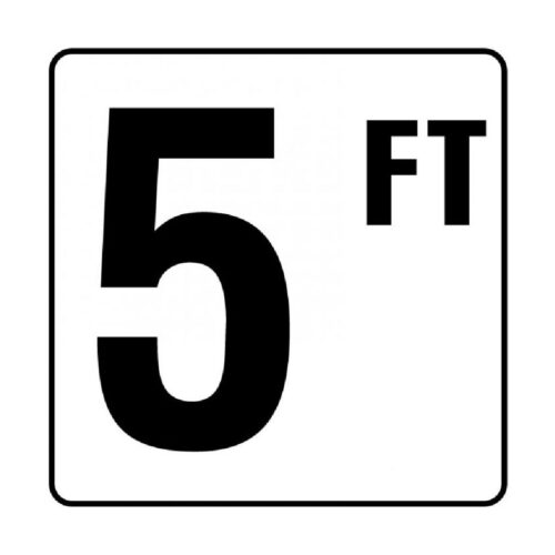 Inlays V620050 6 In. 5FT Depth Marker Vinyl Stick-On 1