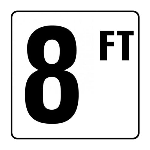 Inlays V620080 6 In. 8FT Depth Marker Vinyl Stick-On 1