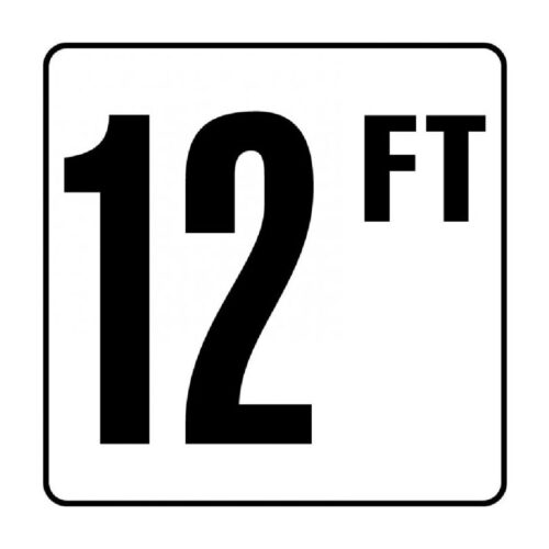 Inlays V620094 6 In. 12FT Depth Marker Vinyl Stick-On 1