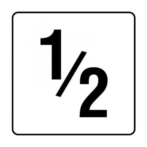 Inlays V621005 6 In. Number 1/2 Depth Marker Vinyl Stick-On 1