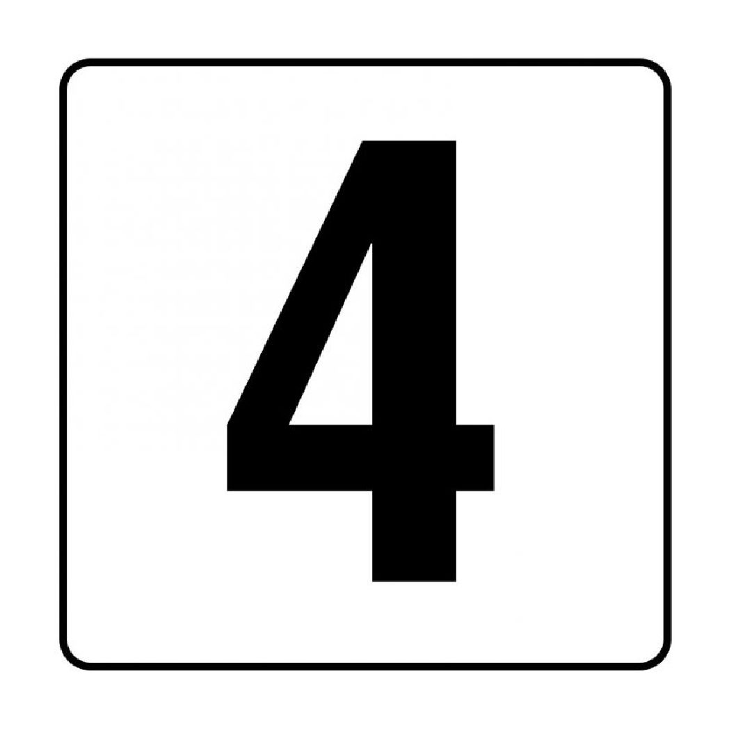 Inlays V621040 6 In. Number 4 Depth Marker Vinyl Stick-On 1