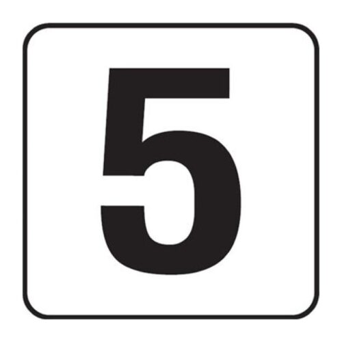 Inlays V621050 6 In. Number 5 Depth Marker Vinyl Stick-On 1
