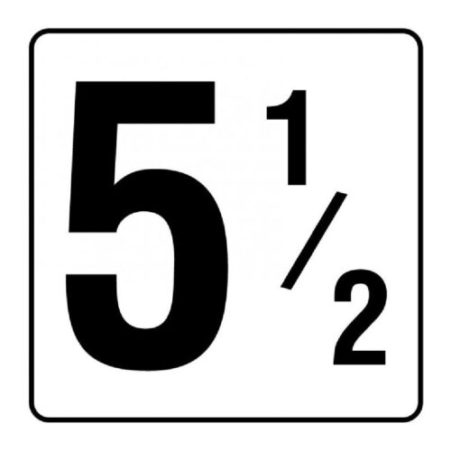 Inlays V621055 6 In. Number 5 1/2 Depth Marker Vinyl Stick-On 1