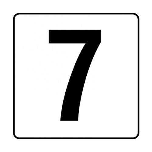 Inlays V621070 6 In. Number 7 Depth Marker Vinyl Stick-On 1