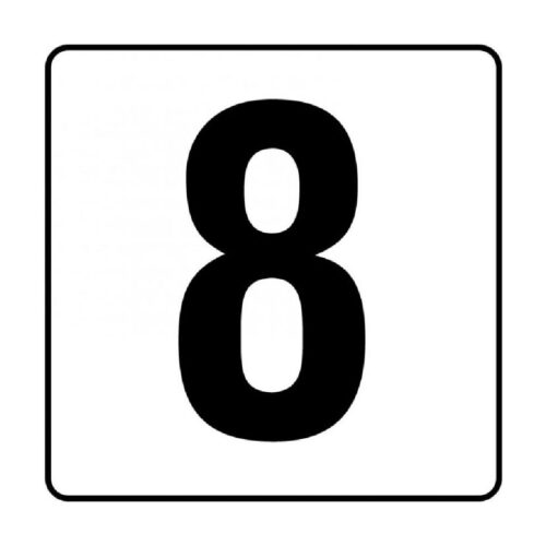 Inlays V621080 6 In. Number 8 Depth Marker Vinyl Stick-On 1