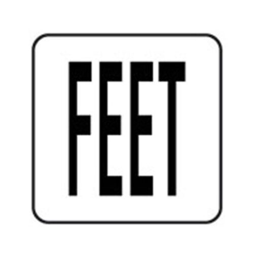 Inlays V621710 6 In. Feet Letters Vinyl Stick-On 1