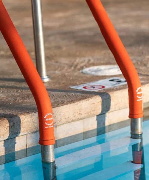 Safety Grip Lifeguard Orange Hand Rail Cover