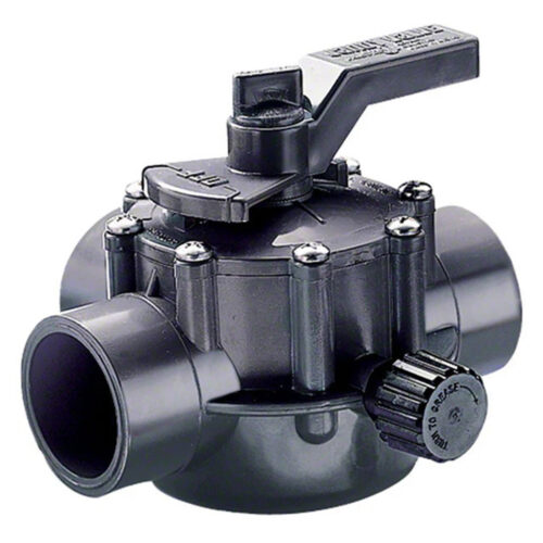 Zodiac-2875-Jandy-3-Port-Valve,-2-In.---2-1-2-In.,-with-Positive-Seal,-Gray