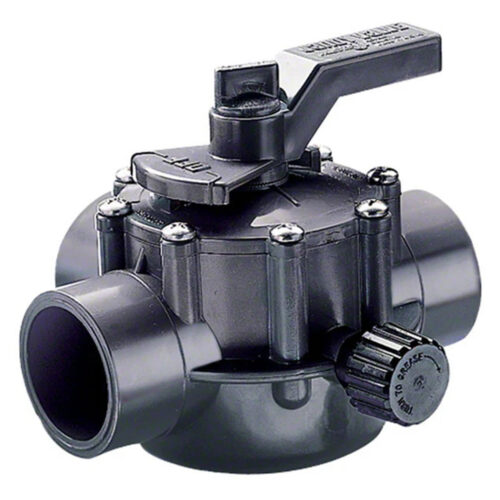Zodiac-2876-Jandy-Pro-Series-2-Port-Valve-,-2-In.---2-1-5-In.,-with-Positive-Seal,-Gray