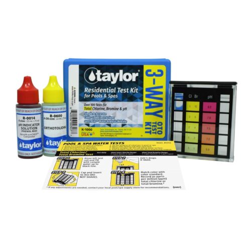 Taylor K-1000-12 Basic OTO Test Kit, Chlorine/Bromine/pH, Case of 12 1
