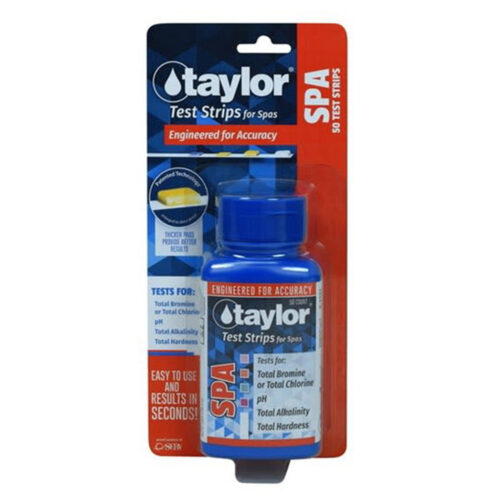 Taylor-S-1332-Spa-Test-Stips,-for-Total-Bromine-Chlorine,-pH,-Alkalinity,-Hardness,-50-Test-Strips