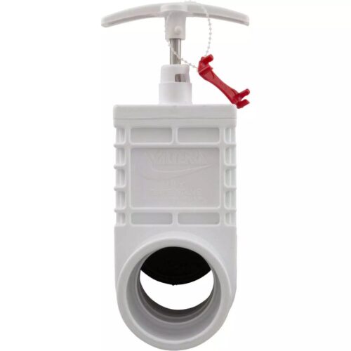 Valterra 2101X Gate Valve, 1-1/2 In. Socket, Unibody, PVC, White 1
