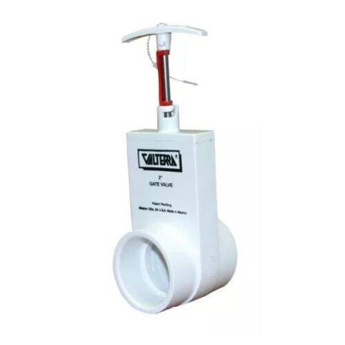 Valterra 2201X Gate Valve, 2 In. Socket, Unibody, PVC, White 1