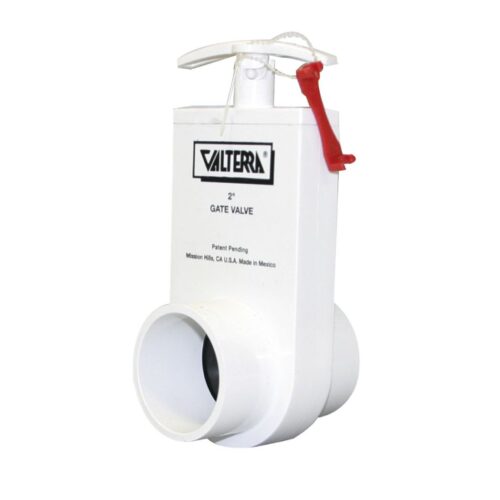 Valterra 2203X Gate Valve, 2 In. Spigot, Unibody, PVC, White 1