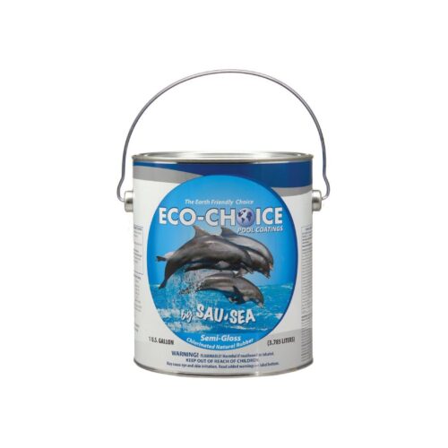 Eco-Choice Semi Gloss Rubber Pool Coating, Bright White, 1 Gallon 1
