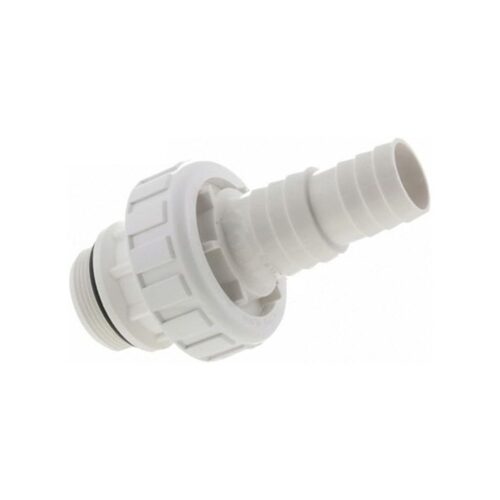 Praher 150-904 Dual Hose Barb Union, 1-1/2 In. MIP, with O-Ring, Schedule 40 PVC 1