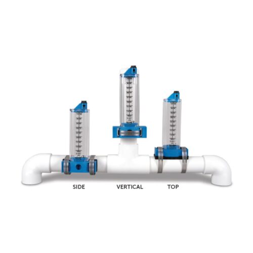 Rola-Chem 570351V Flow Meter, 40-To-150 GPM, for 2 In. Pipe, PVC, Top Mount 1