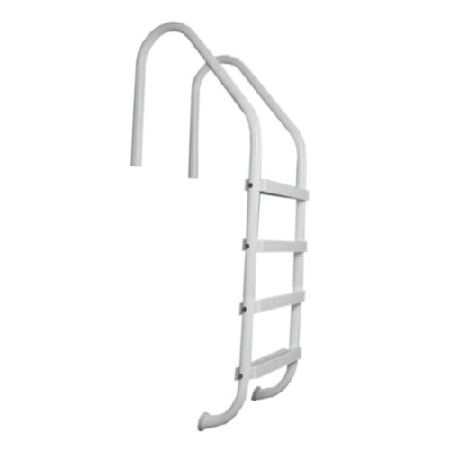 Saftron-P324L4G-Residential-Inground-Pool-Ladder,-4-Step,-Gray,-with-Matching-Escutcheons