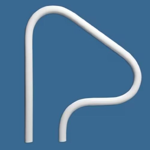Saftron RTD-340W Return To Deck Handrail, 32 In., 3-Bend, White 1