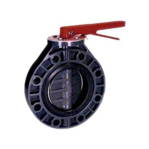 Thermoplastic Valves 0300ASPXOEEWML Butterfly Valve, 3 In., Universal-Style, PVC/PP/EPDM, with Handle 1