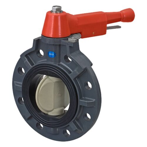 Thermoplastic Valves 0400BFPX0EEWML Industrial Butterfly Valve, 4 In. 1