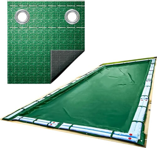 Swimline CO122145R Supreme Guard In Ground Solid Winter Cover Kit, 16 Ft. x 40 Ft., Green, Rectangle, with 5 Ft. Overlap