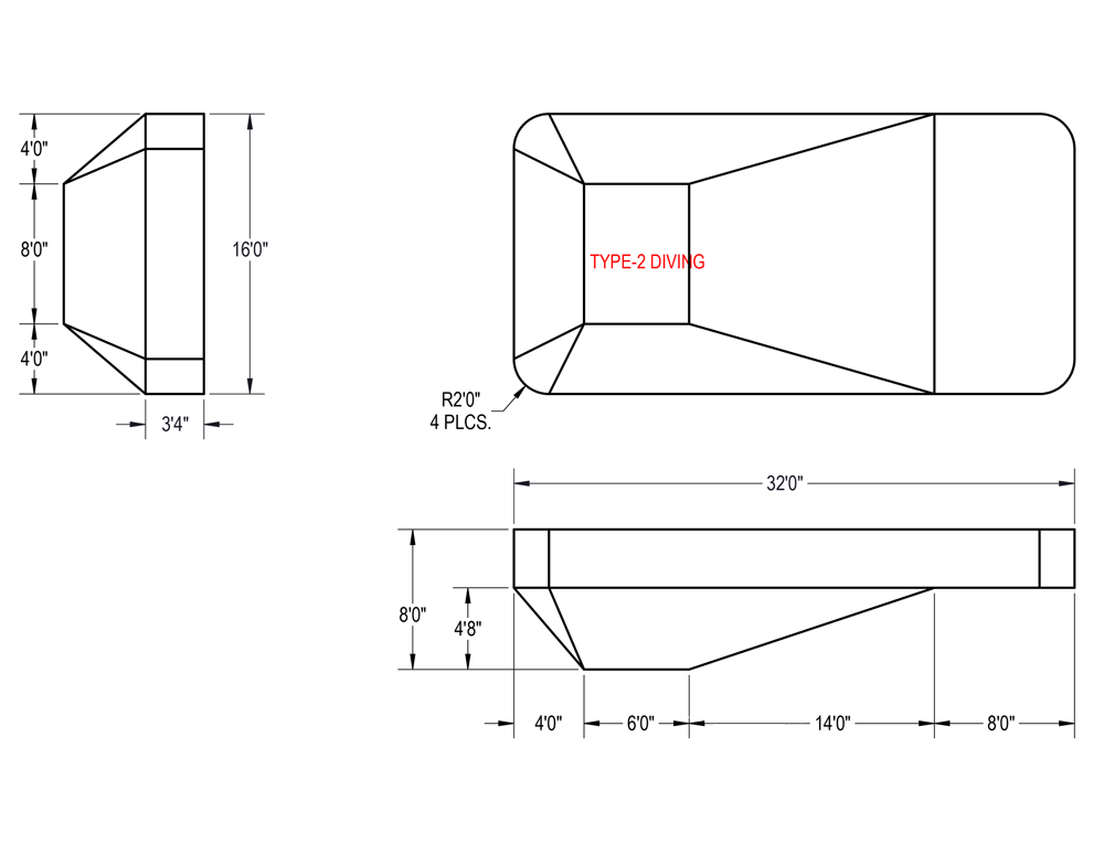 16' x 32' Lux HD 20ML Liner 8' Deep No Step