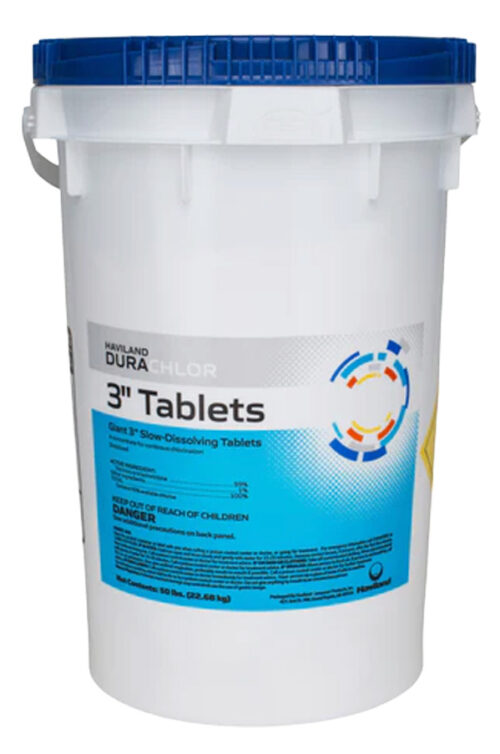 DuraChlor C002351-PL50 3" Chlorine Tablets, 50 Lb.