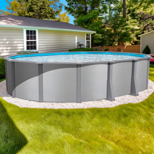 Silver Mist Oval Above Ground Pool Kit