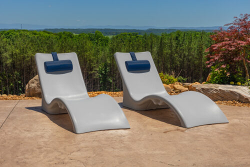 Luxury Pool Lounger Set, Tanning Ledge Approved!