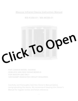 Maxxus 3-Person Low EMF FAR Infrared Corner Sauna Manual
