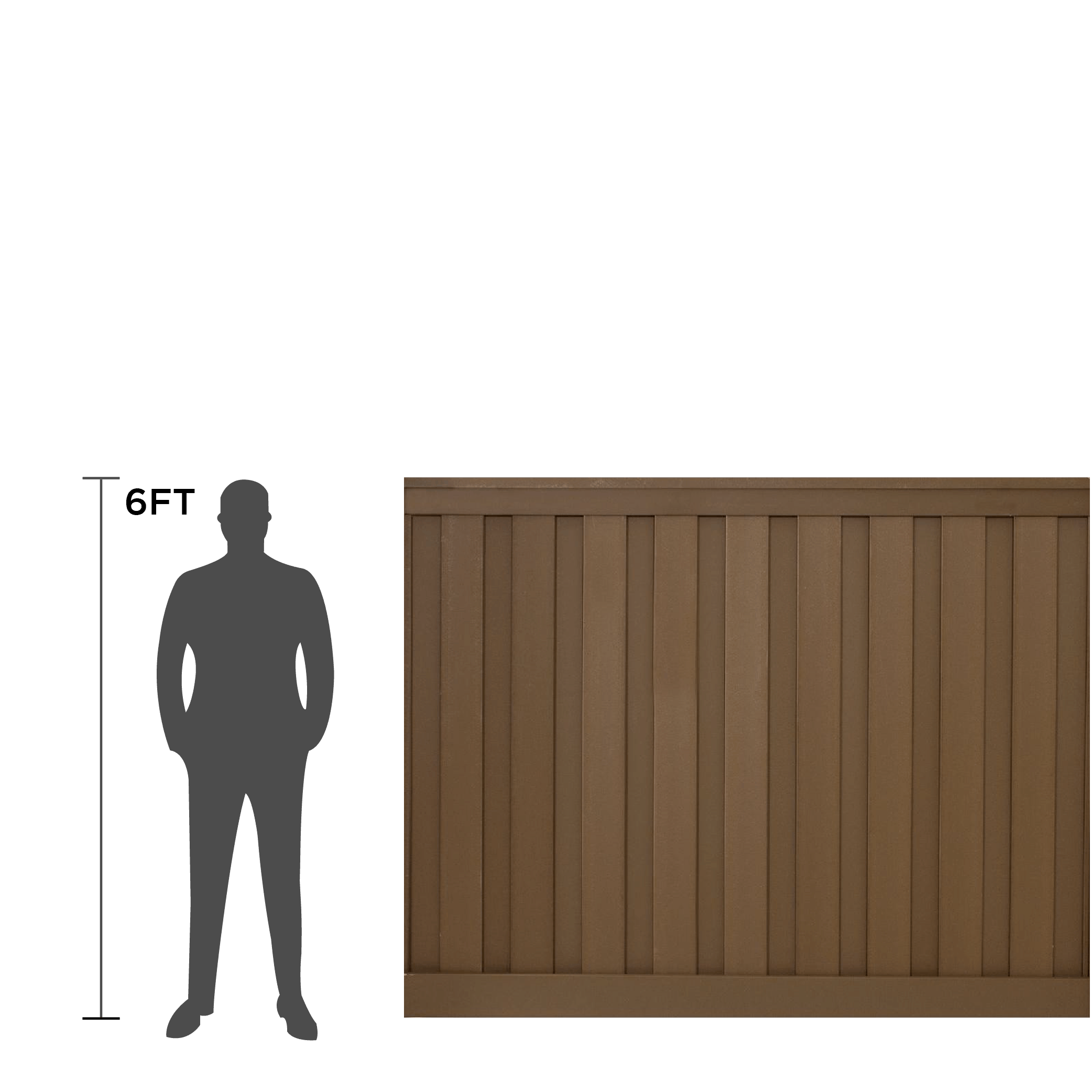 Trex Fencing 6x8 Fence Panel - Woodland Brown