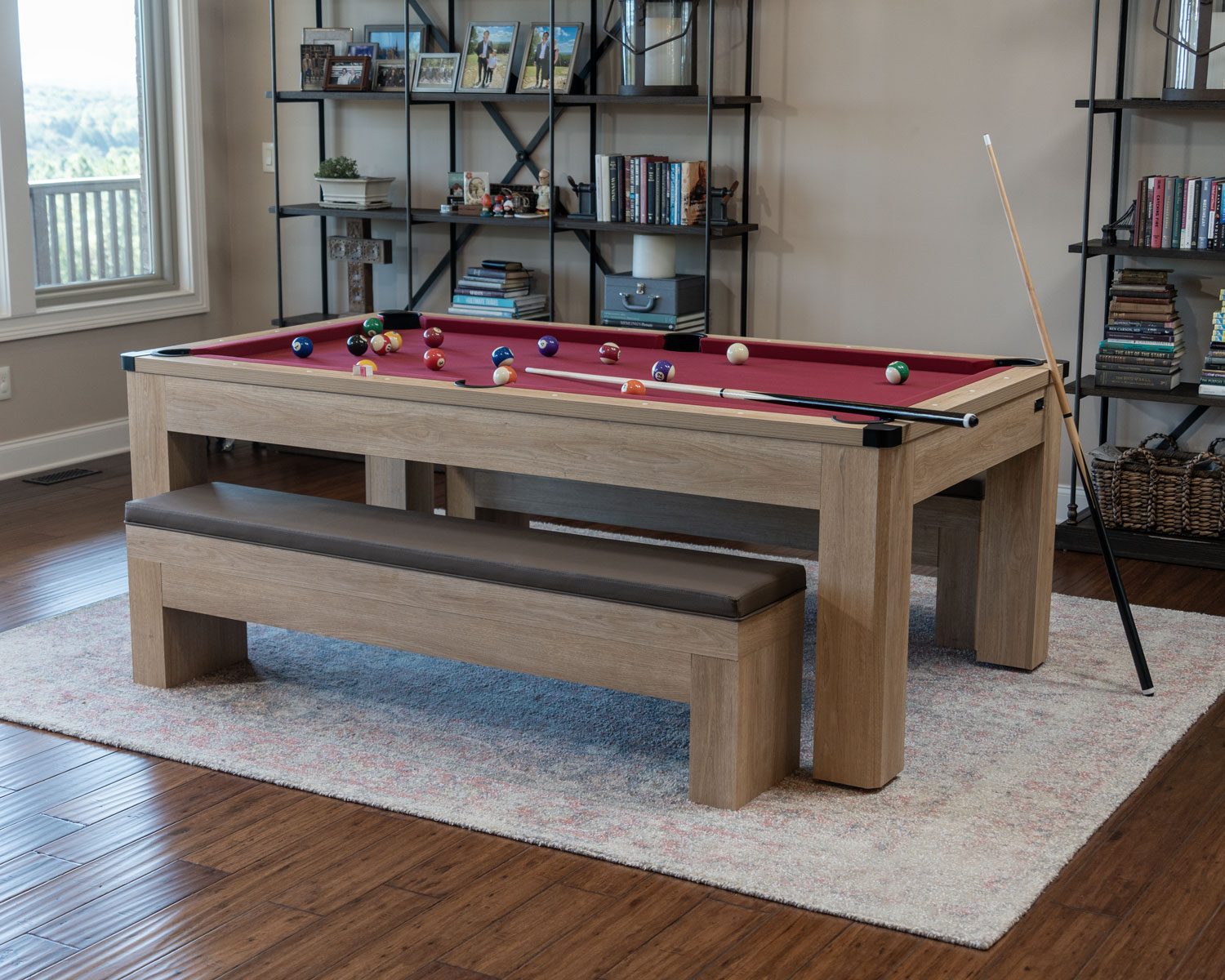 Savannah-Nights-Combo-Pool-Table-with-Benches