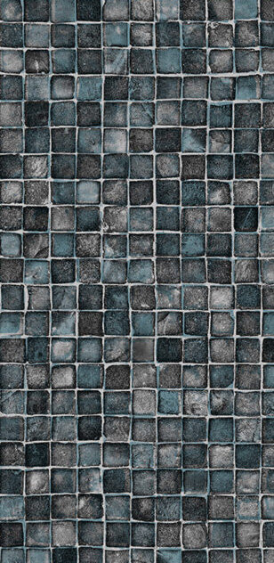 Mosaic Dark Gray All-Over Inground Pool Liner